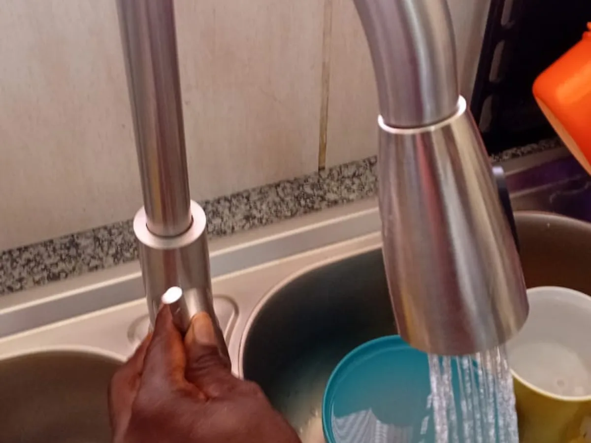 Close-up of completed plumbing repair work
