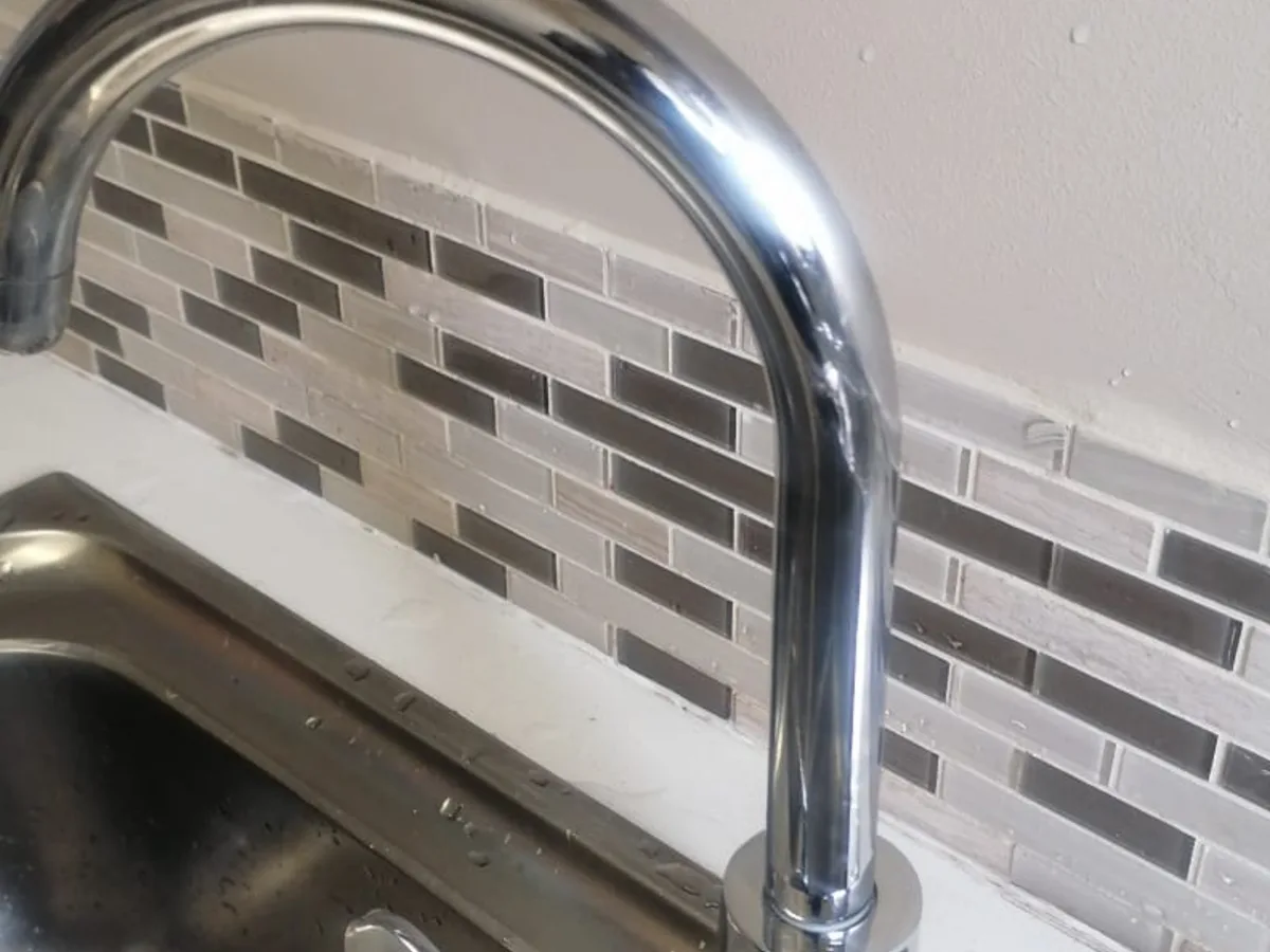 Close-up of completed plumbing repair work