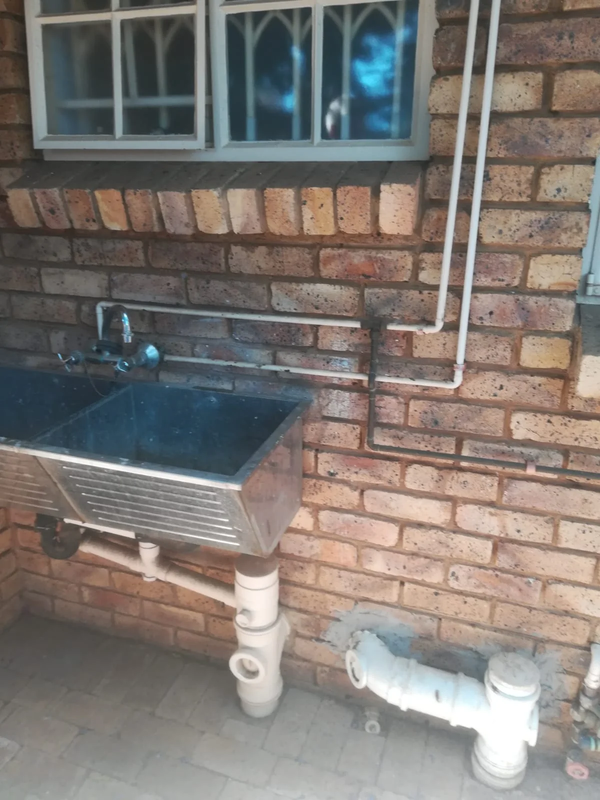 Close-up of completed plumbing repair work