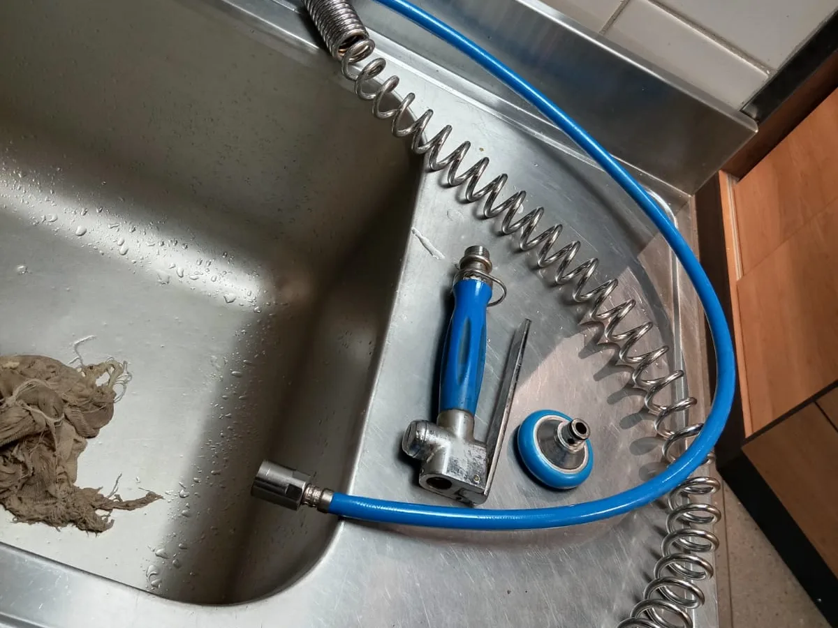 Close-up of completed plumbing repair work
