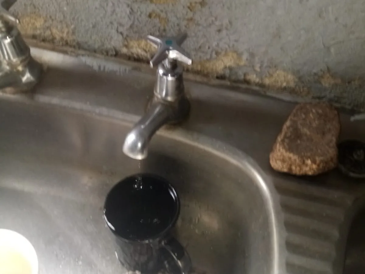Close-up of completed plumbing repair work
