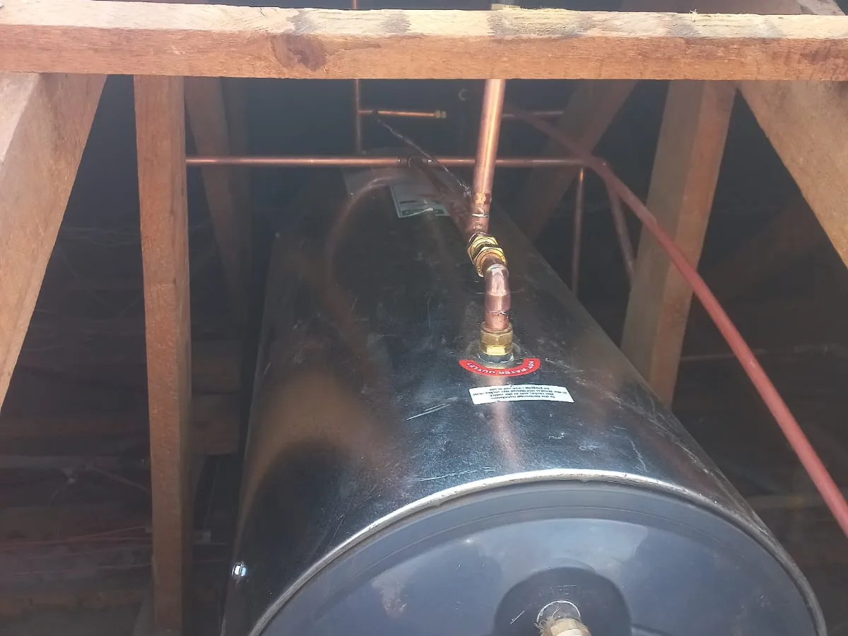 Close-up of completed plumbing repair work