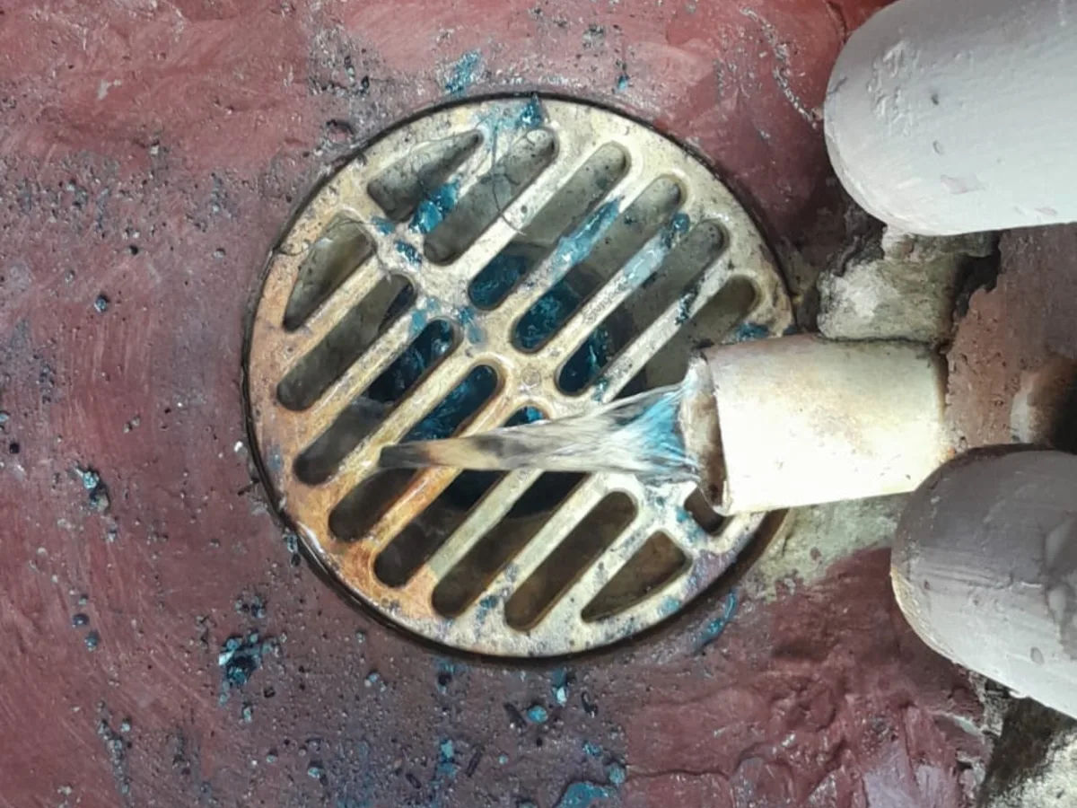 Close-up of completed plumbing repair work