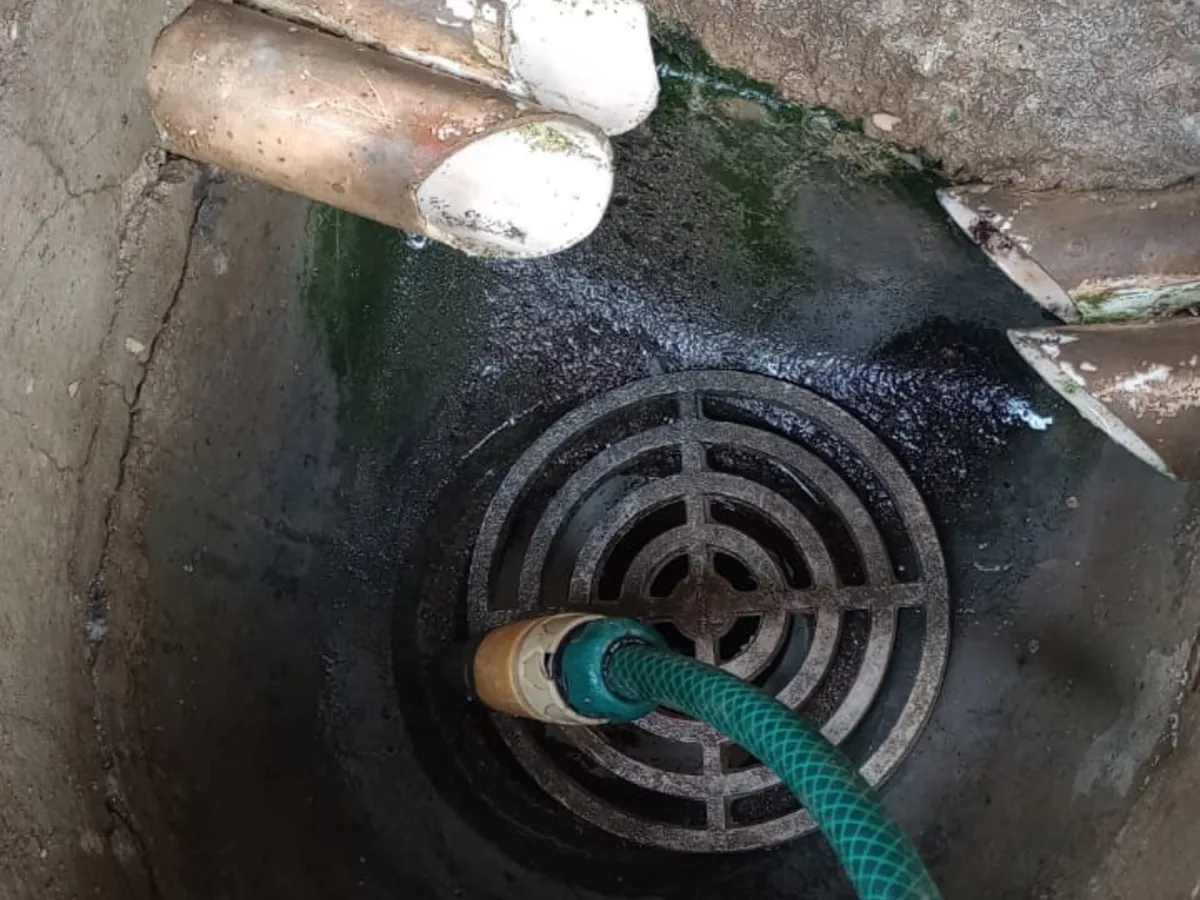 Close-up of completed plumbing repair work