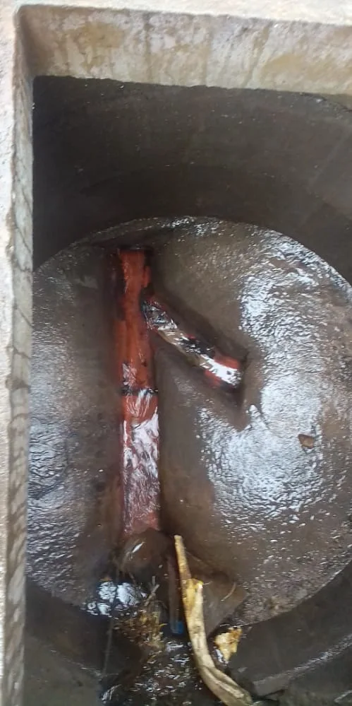 Close-up of completed plumbing repair work