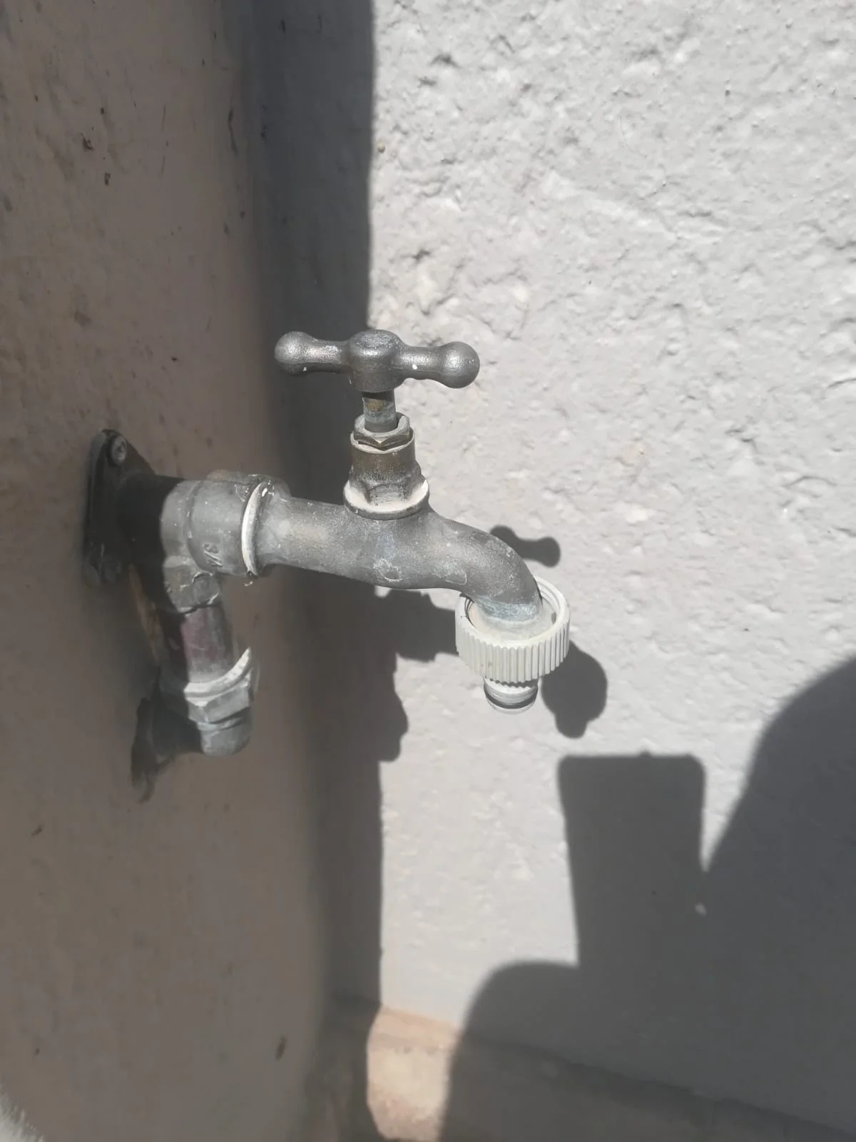 Close-up of completed plumbing repair work