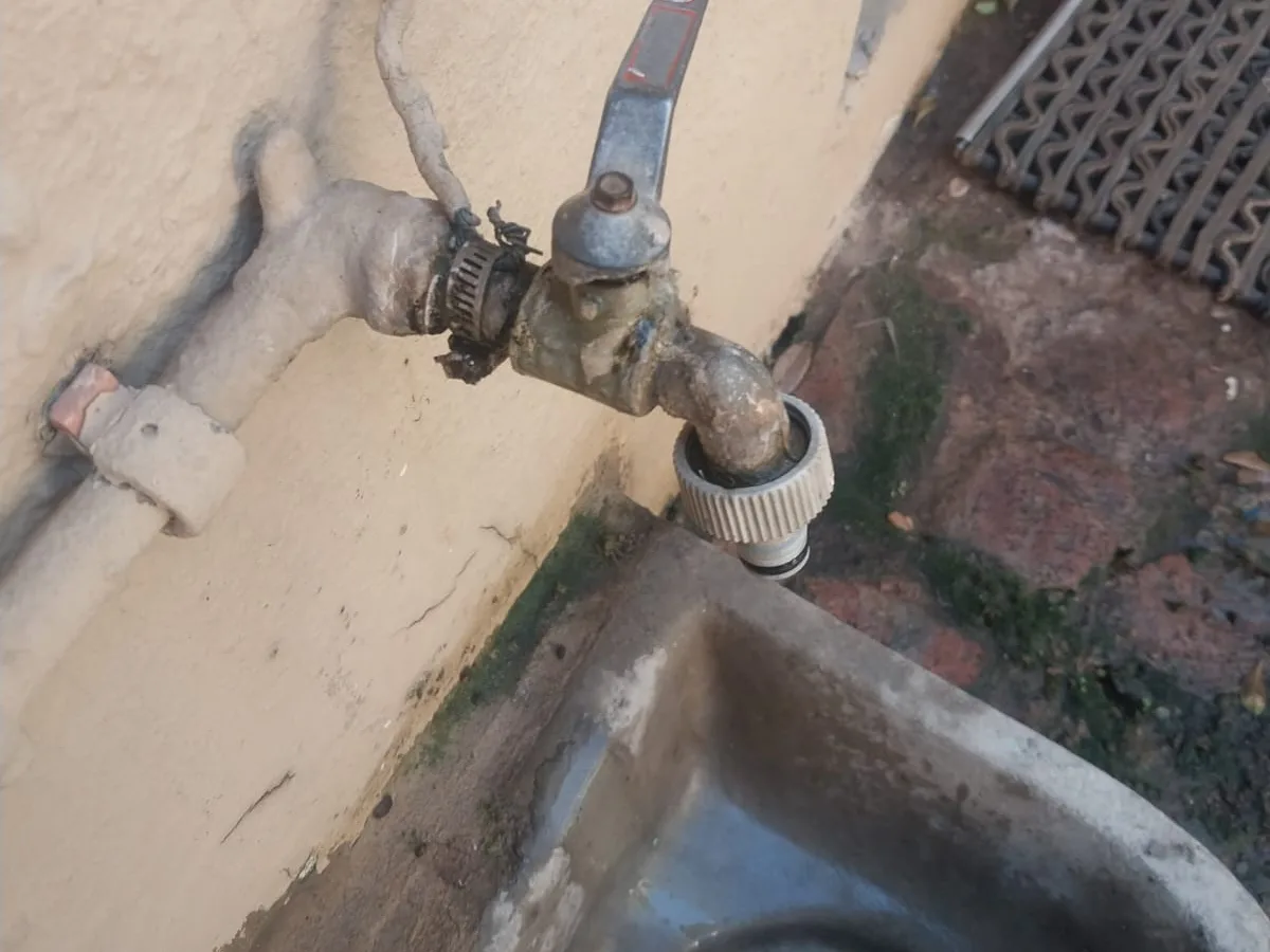 Close-up of completed plumbing repair work