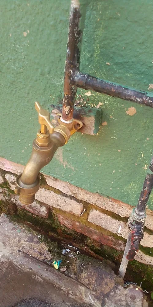 Close-up of completed plumbing repair work