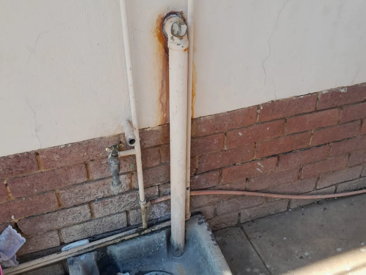 Close-up of completed plumbing repair work