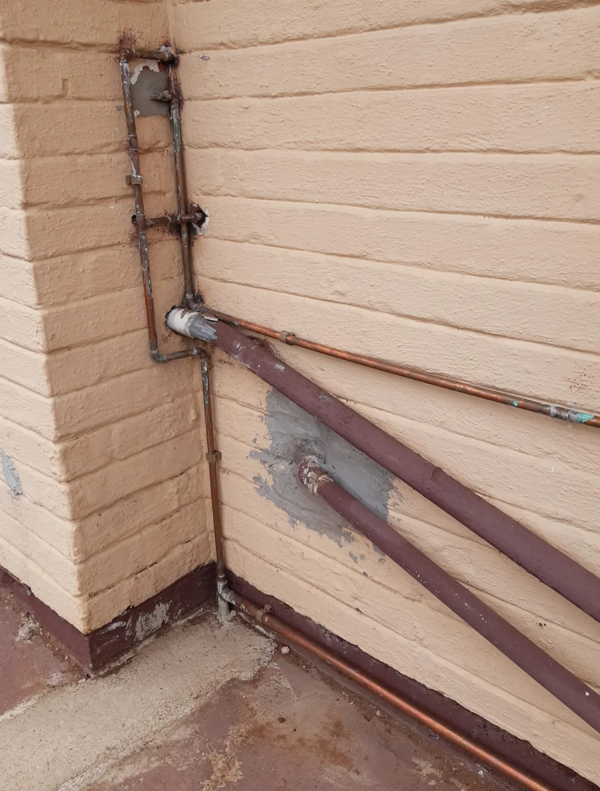 Close-up of completed plumbing repair work