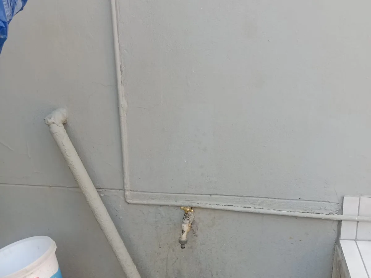 Close-up of completed plumbing repair work