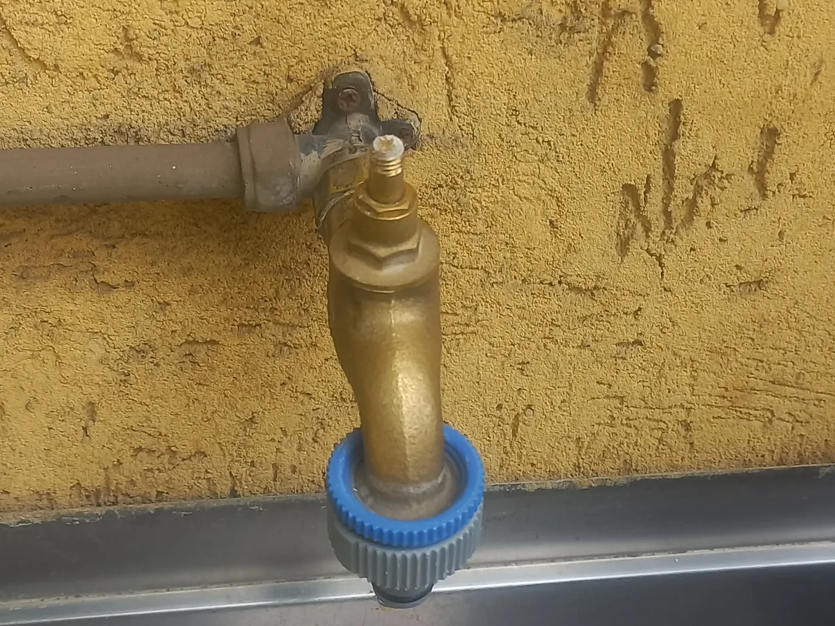 Close-up of completed plumbing repair work