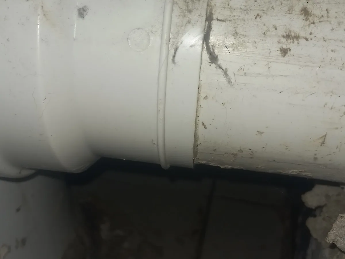 Close-up of completed plumbing repair work