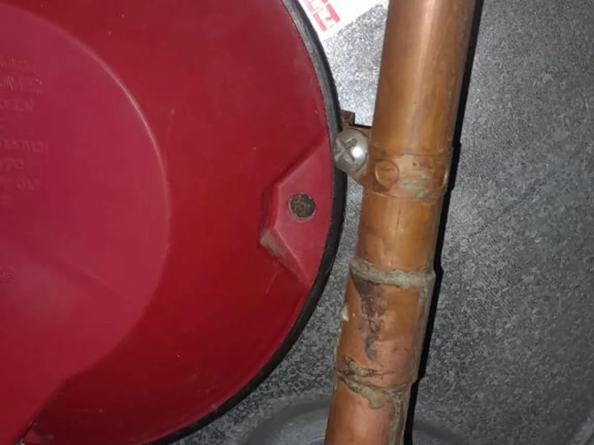 Close-up of completed plumbing repair work