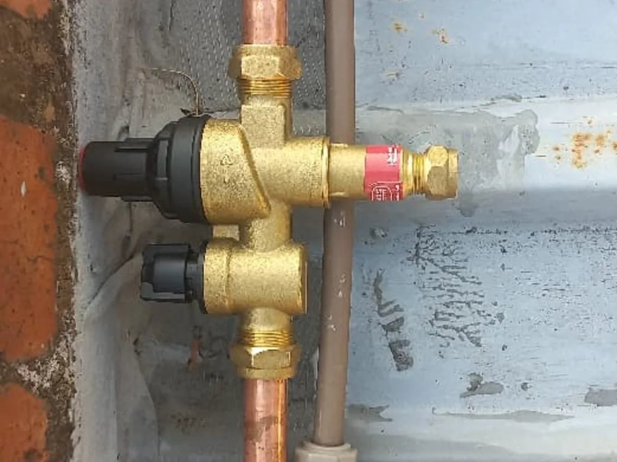 Close-up of completed plumbing repair work