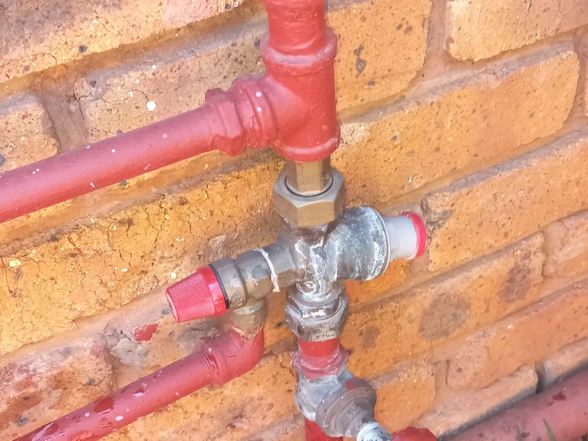 Close-up of completed plumbing repair work