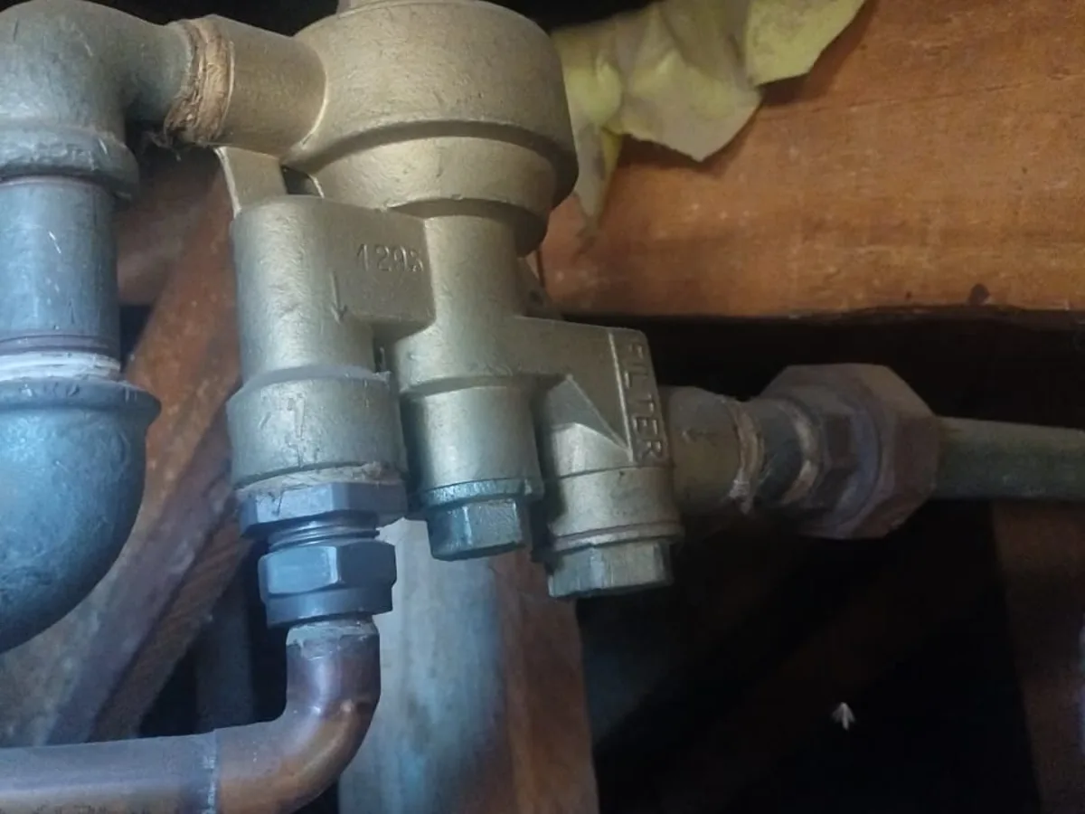 Close-up of completed plumbing repair work