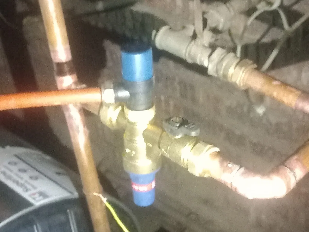 Close-up of completed plumbing repair work
