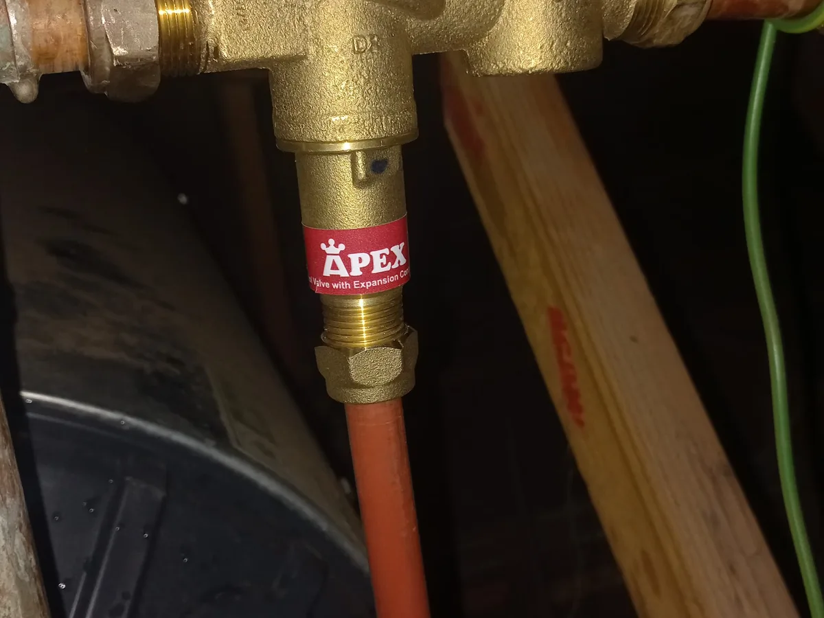 Close-up of completed plumbing repair work