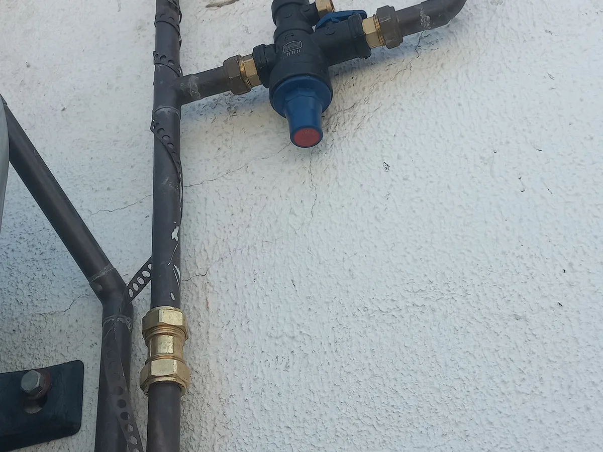 Close-up of completed plumbing repair work
