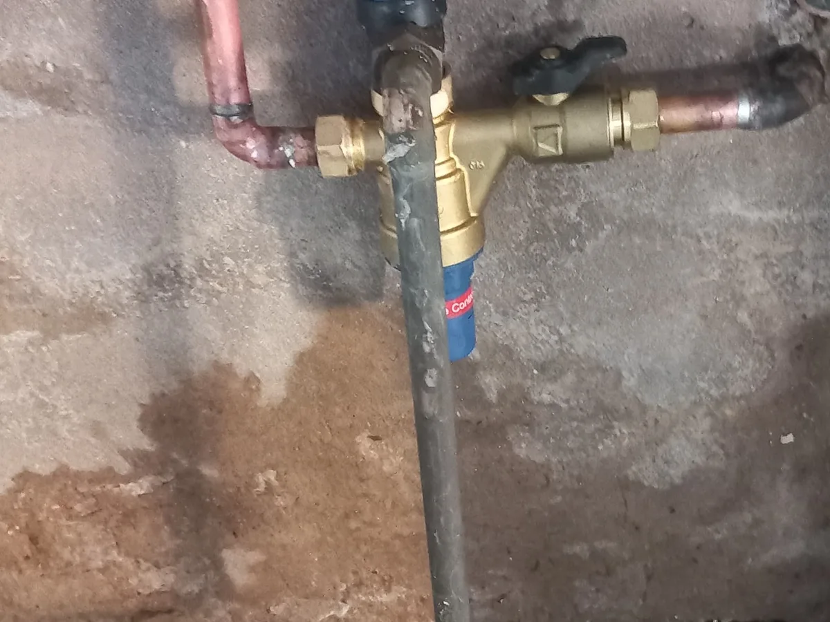 Close-up of completed plumbing repair work