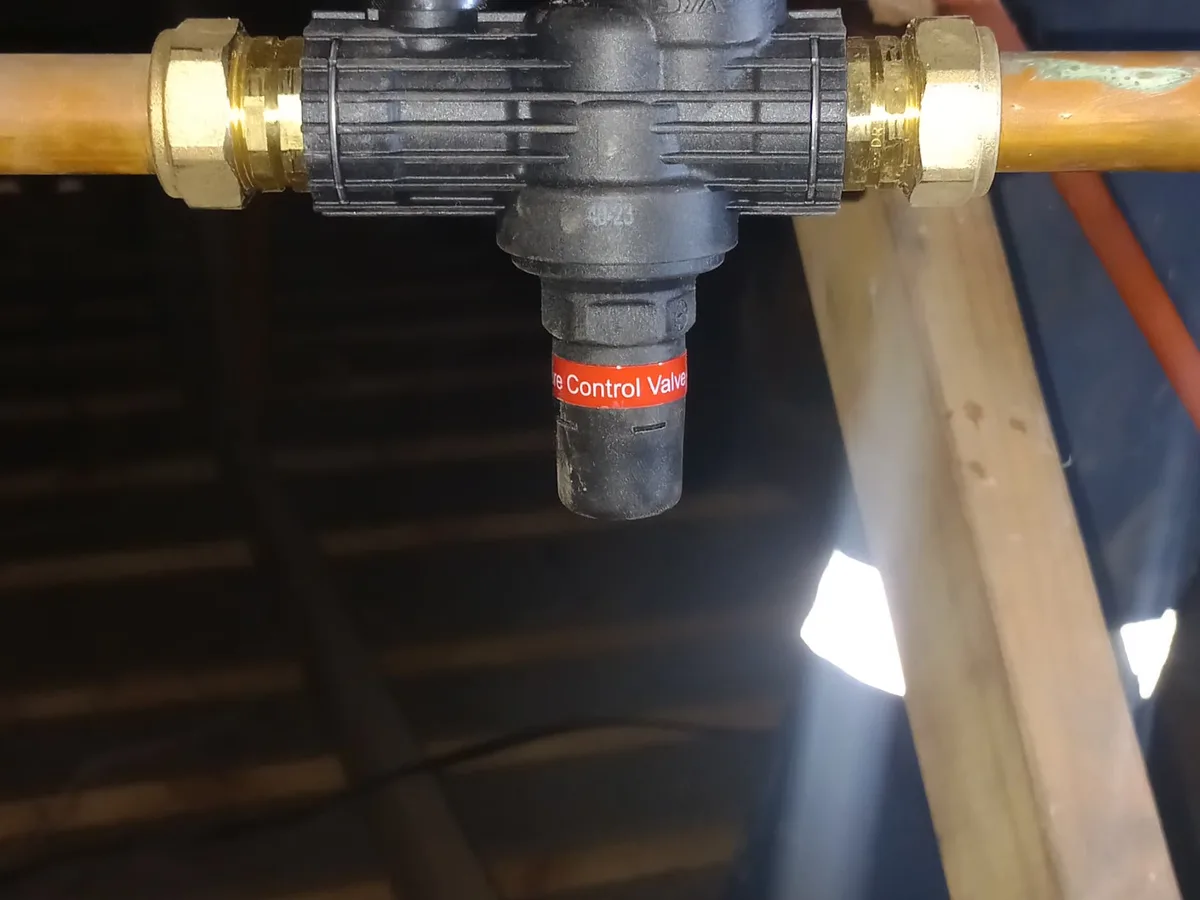 Close-up of completed plumbing repair work