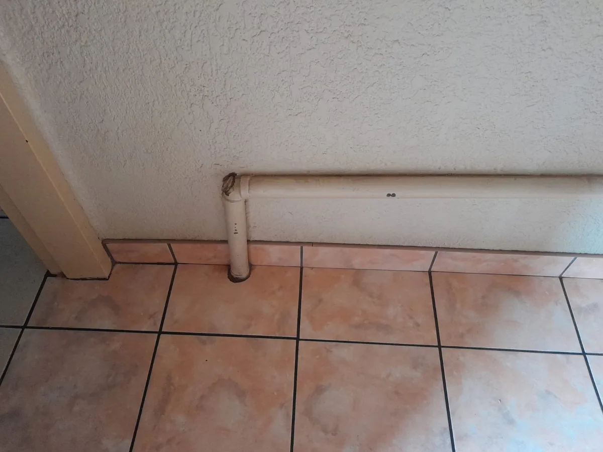 Close-up of completed plumbing repair work
