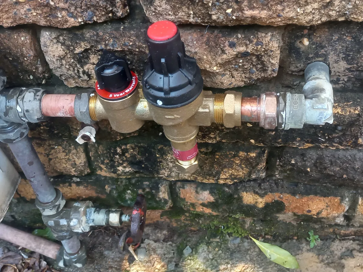 Close-up of completed plumbing repair work