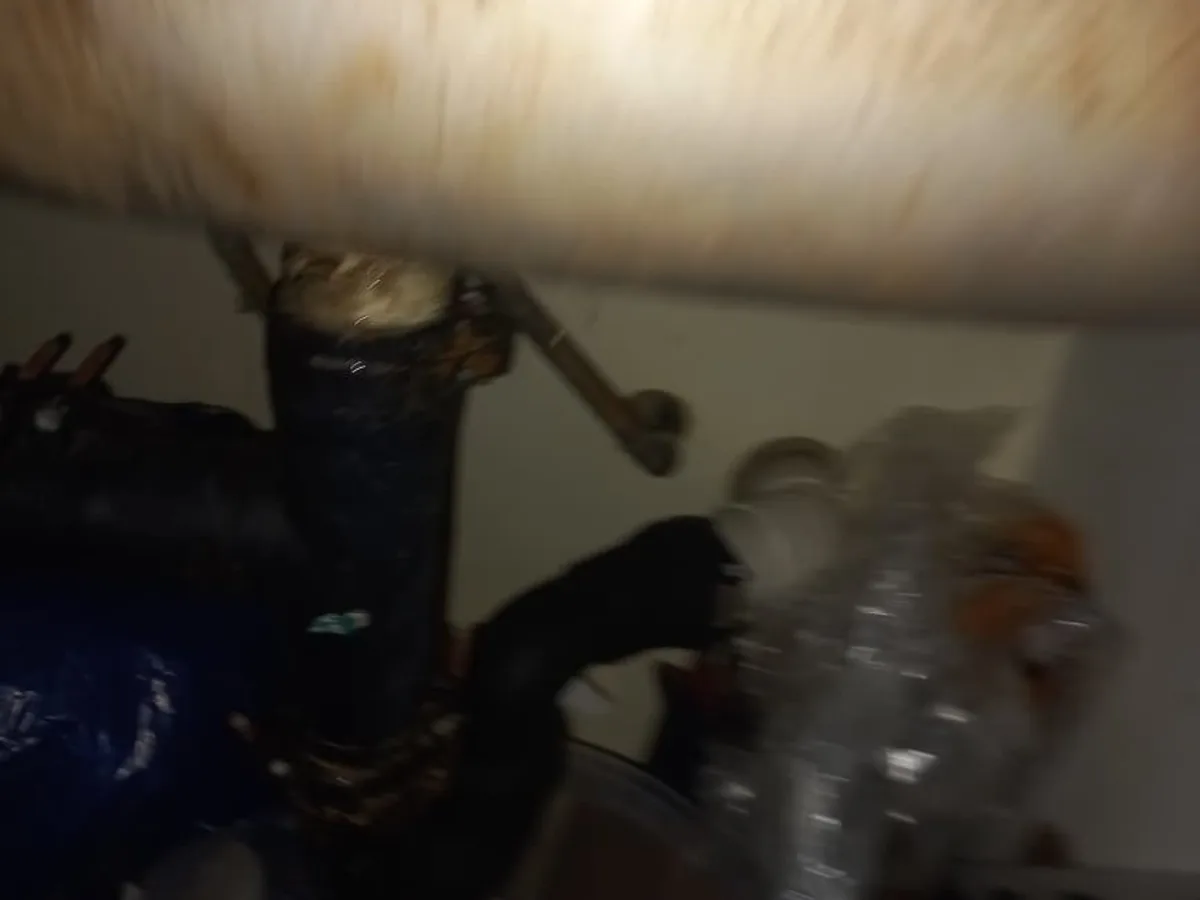 Close-up of completed plumbing repair work