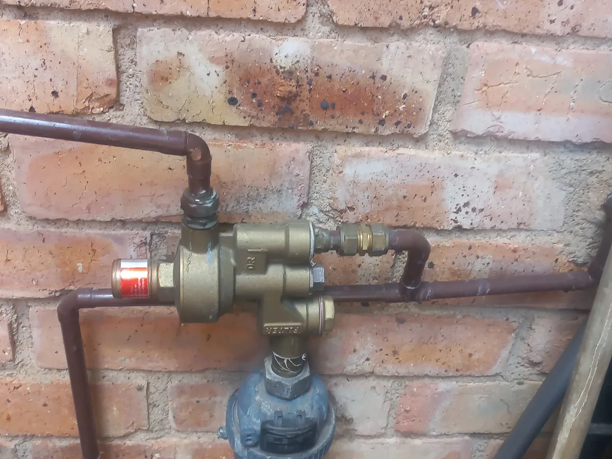 Close-up of completed plumbing repair work