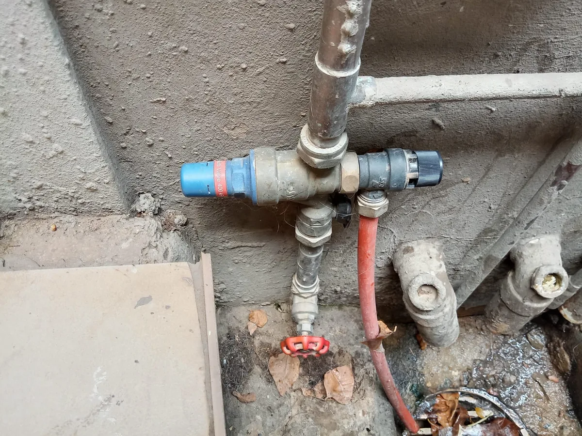Close-up of completed plumbing repair work