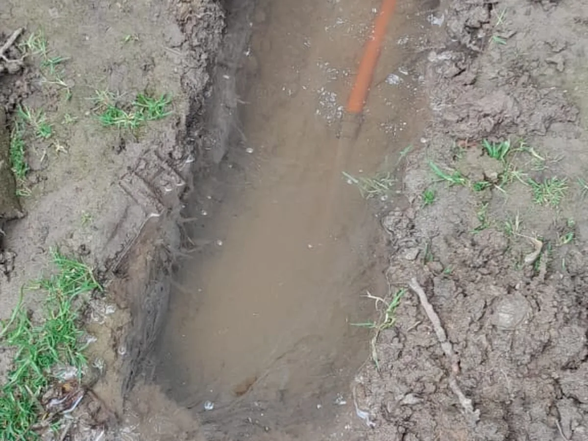Close-up of completed plumbing repair work