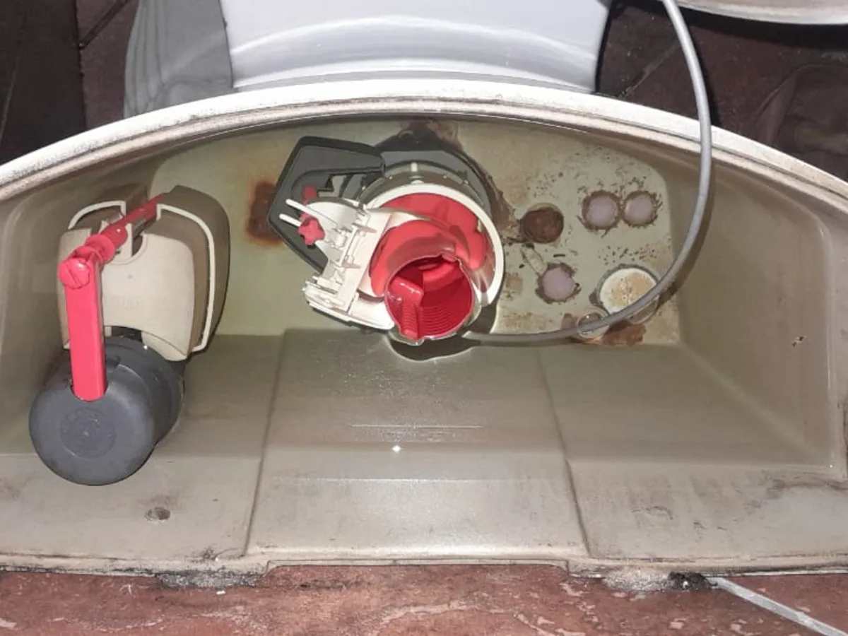 Close-up of completed plumbing repair work