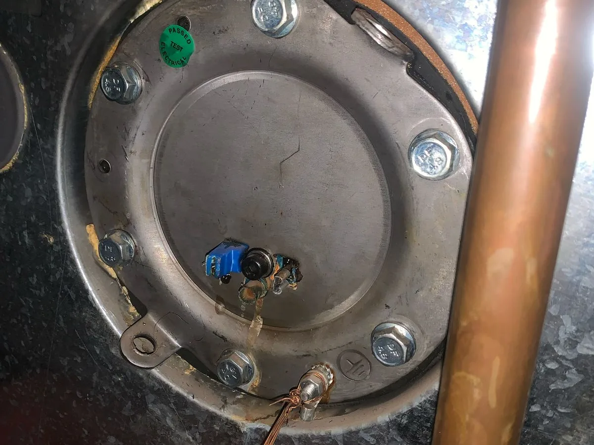 Close-up of completed plumbing repair work