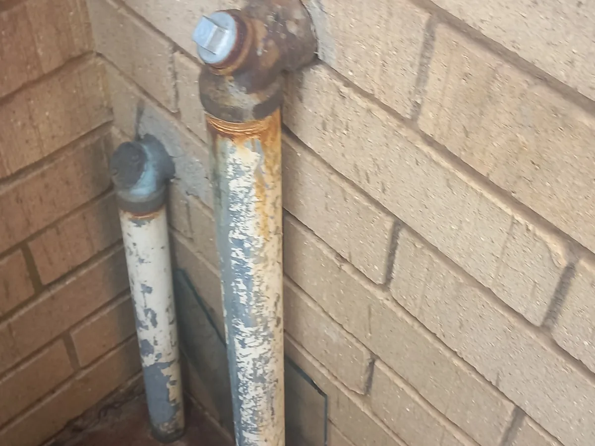 Close-up of completed plumbing repair work