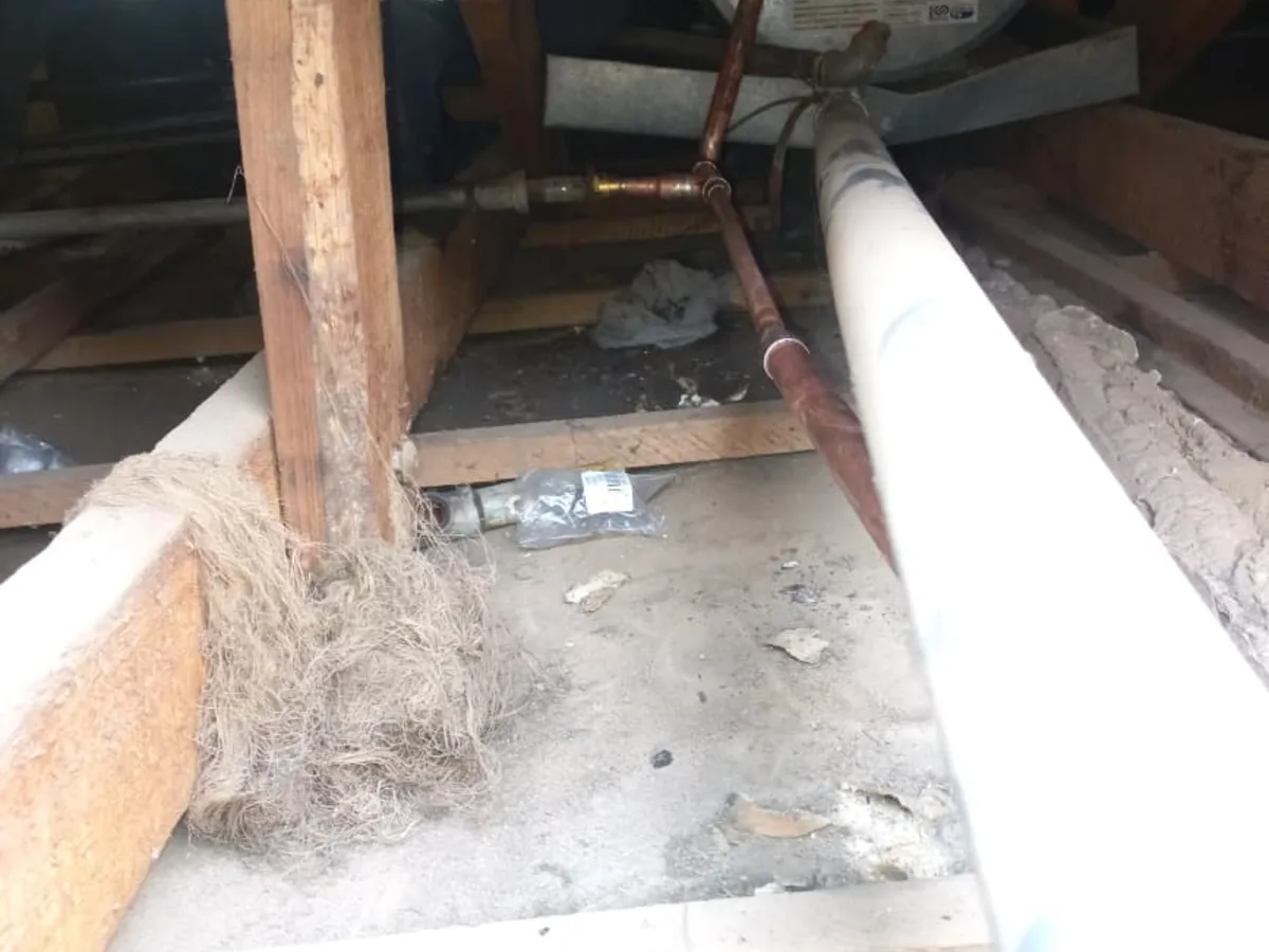 Close-up of completed plumbing repair work