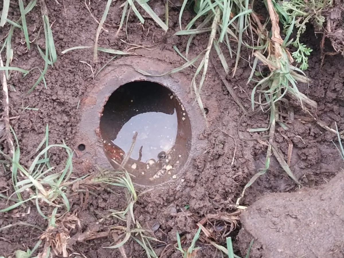 Close-up of completed plumbing repair work