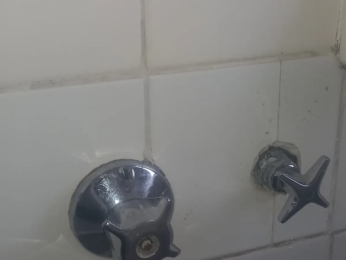 Close-up of completed plumbing repair work