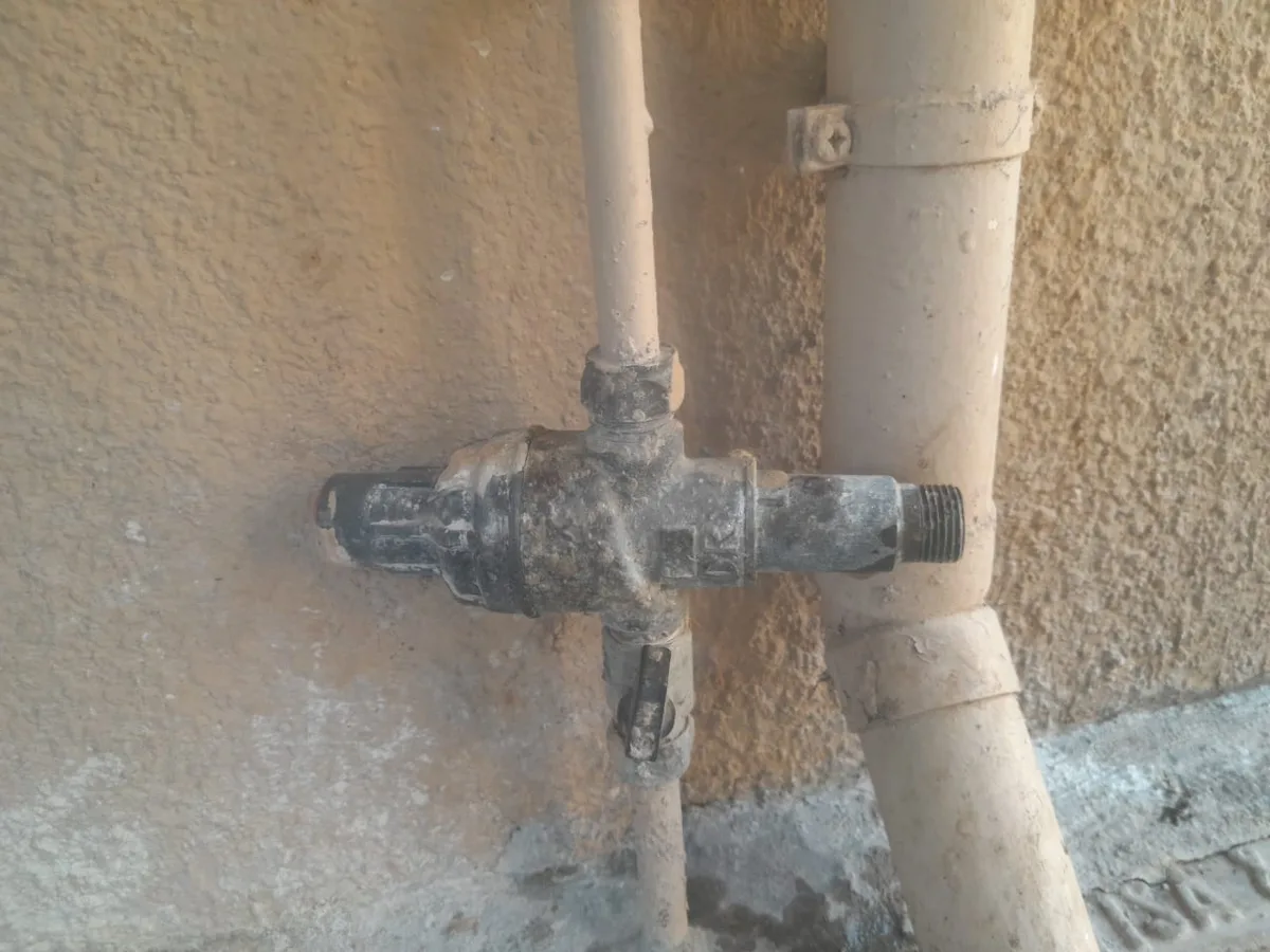 Close-up of completed plumbing repair work