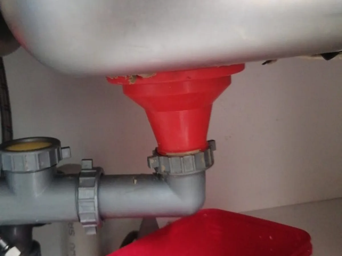 Close-up of completed plumbing repair work