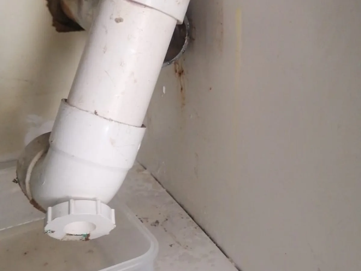Close-up of completed plumbing repair work