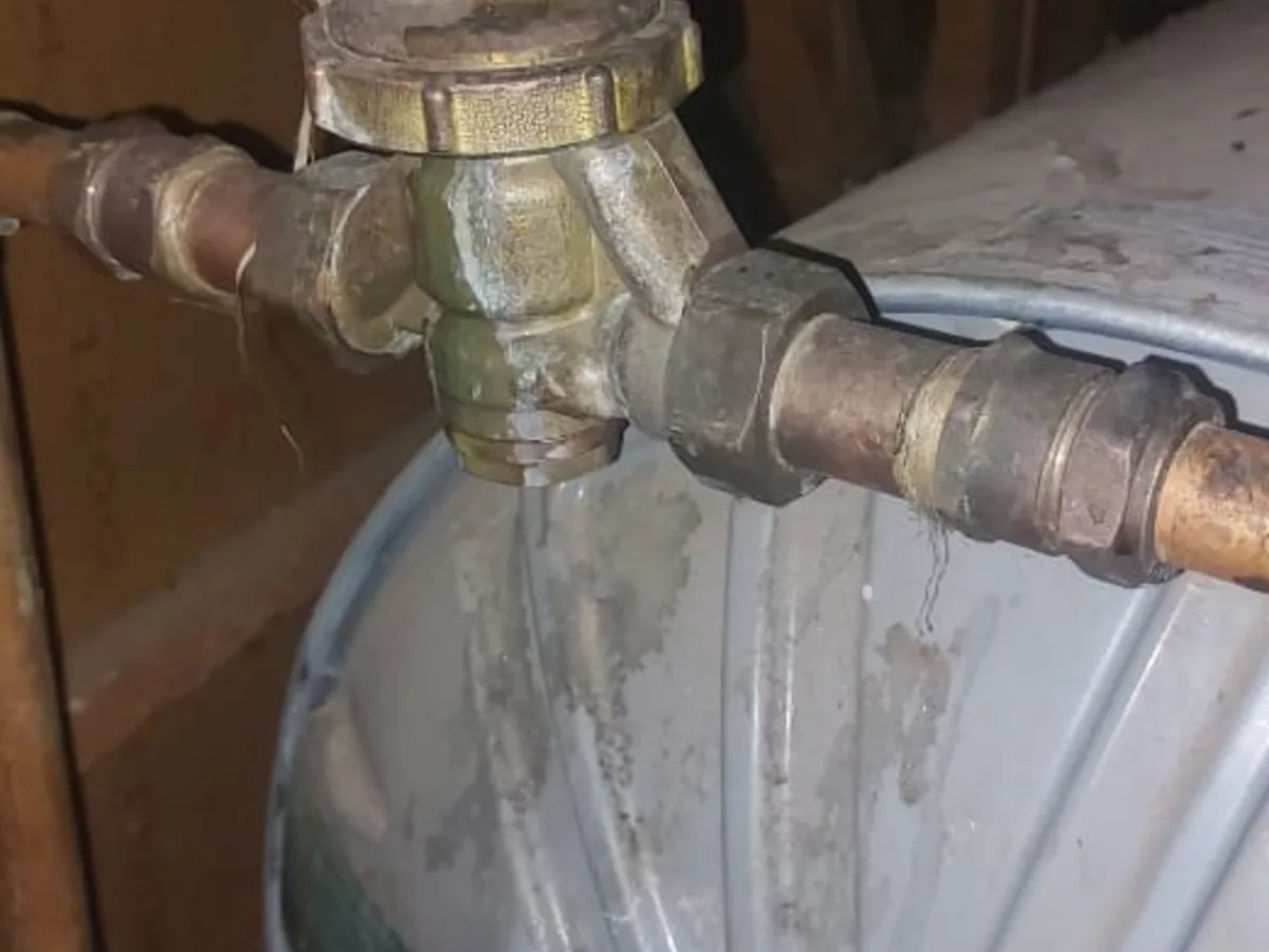 Close-up of completed plumbing repair work