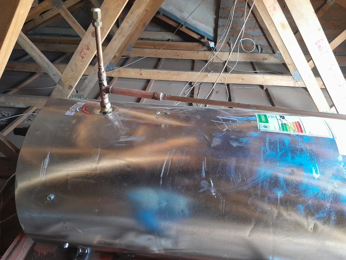 Close-up of completed plumbing repair work