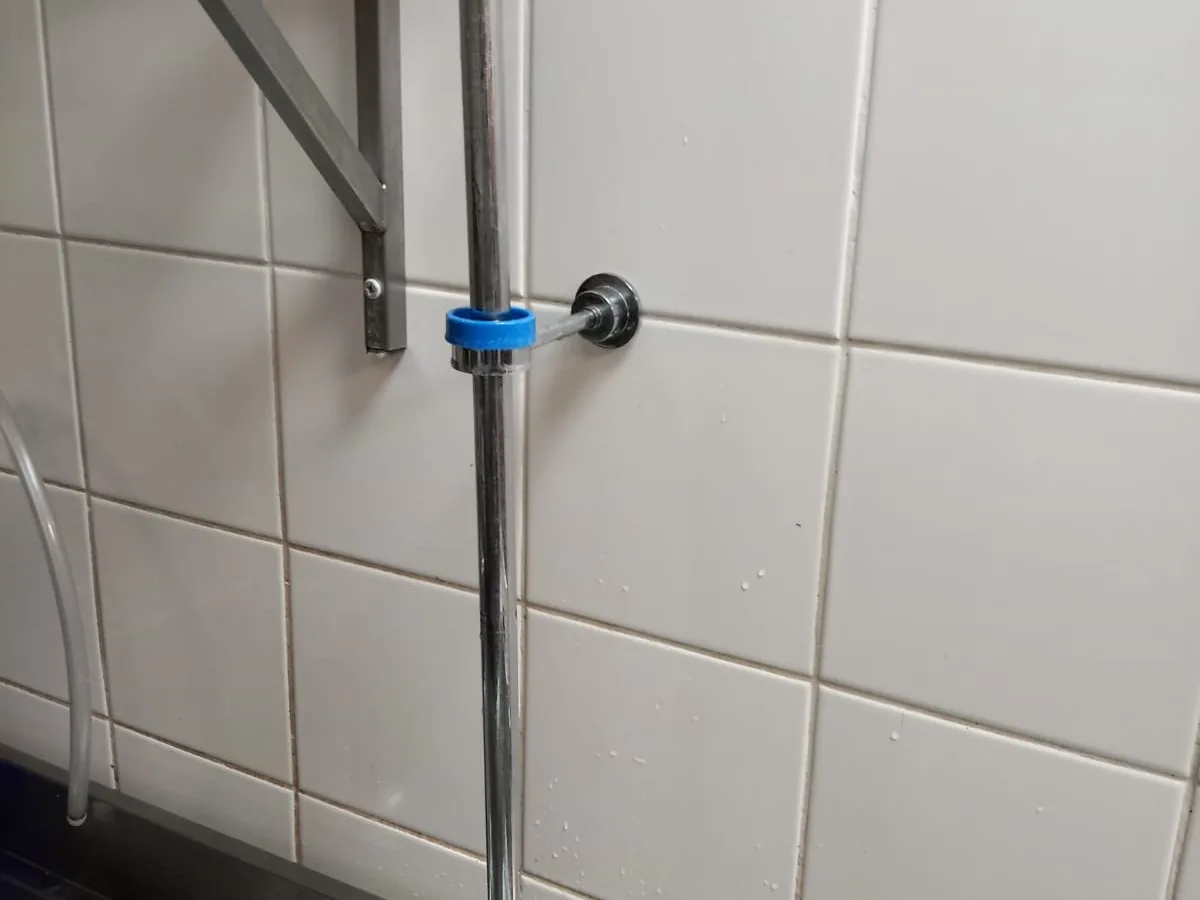 Close-up of completed plumbing repair work