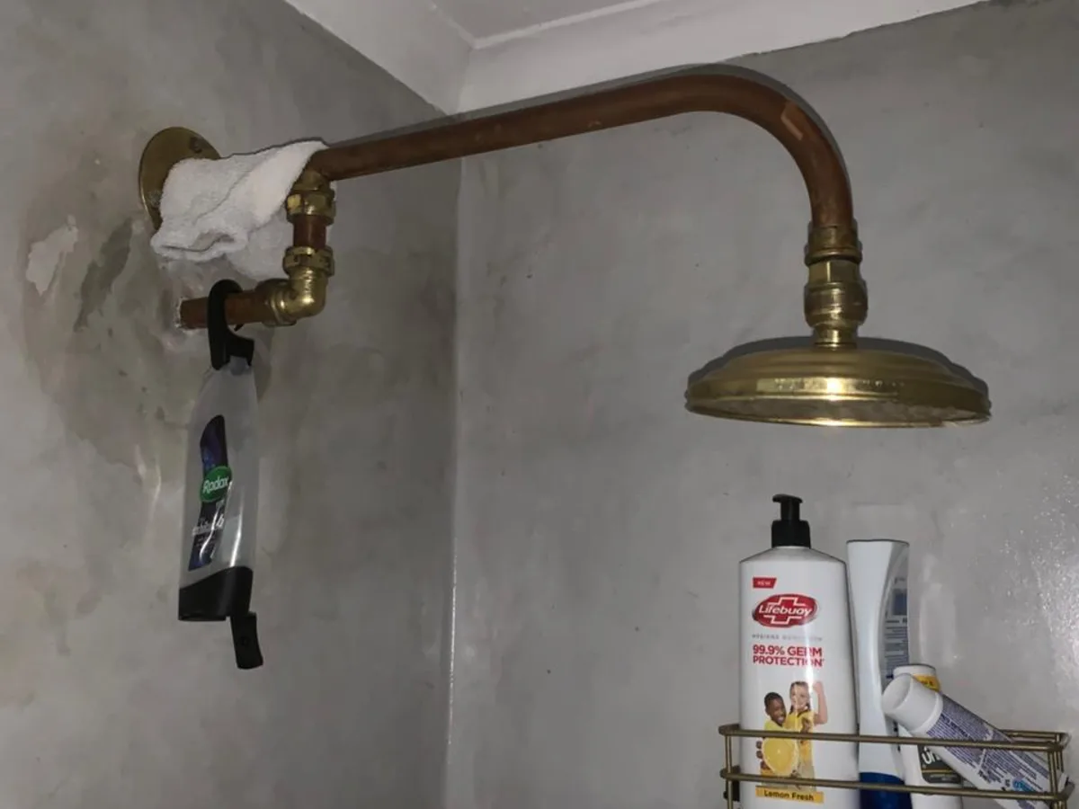 Close-up of completed plumbing repair work