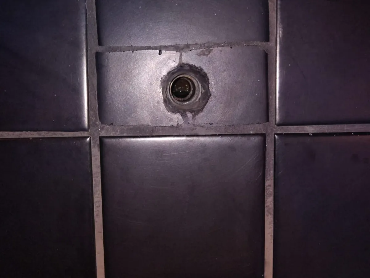 Close-up of completed plumbing repair work