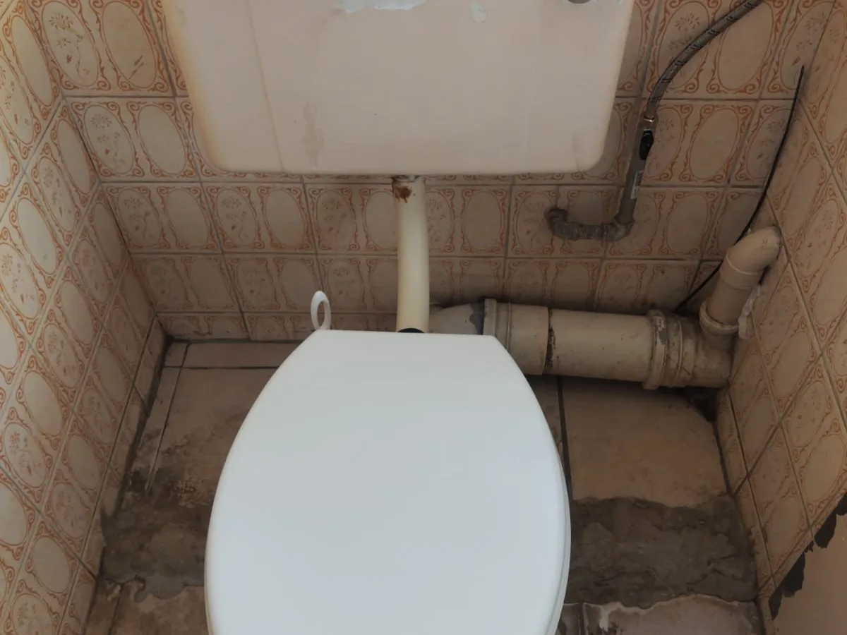 Close-up of completed plumbing repair work