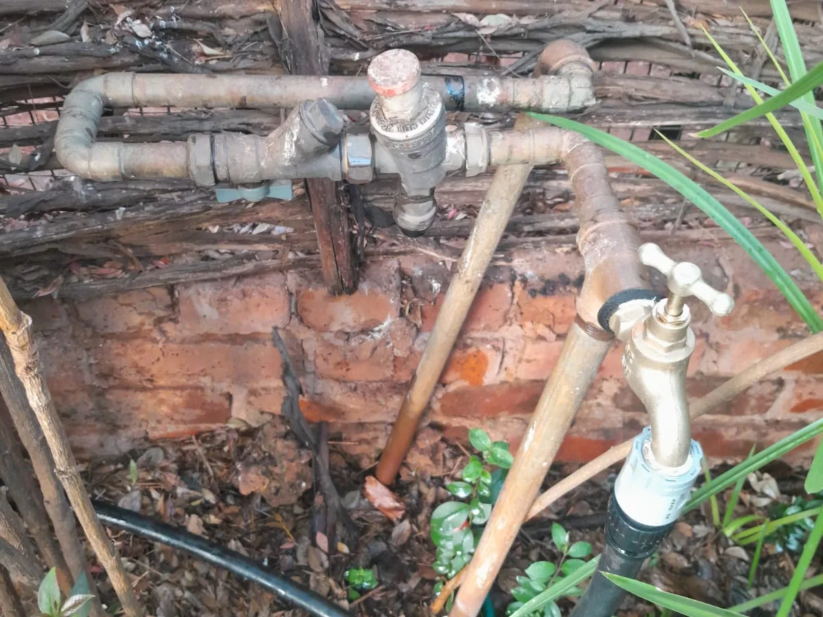 Close-up of completed plumbing repair work