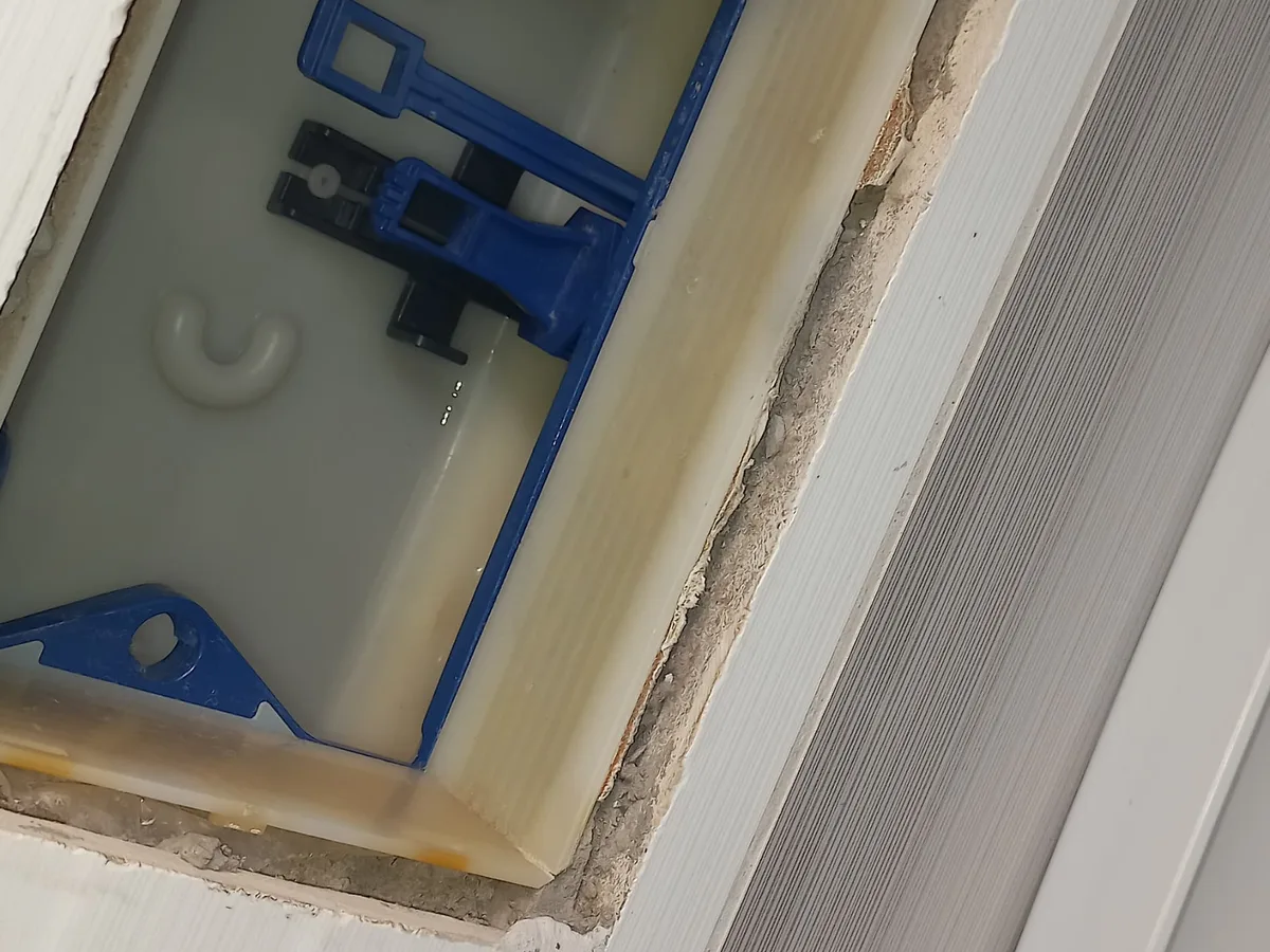 Close-up of completed plumbing repair work