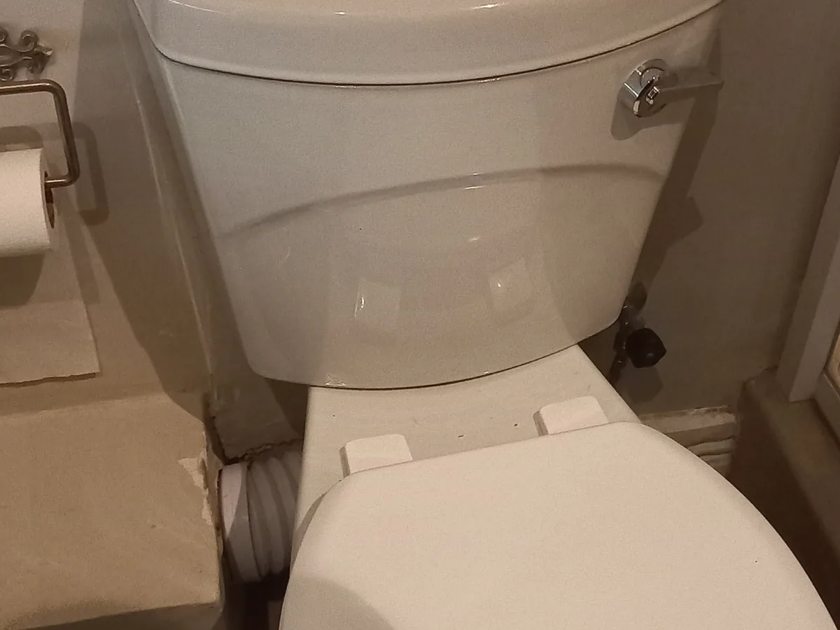 Close-up of completed plumbing repair work